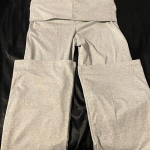 Stylish Gray Foldover Flare Leggings